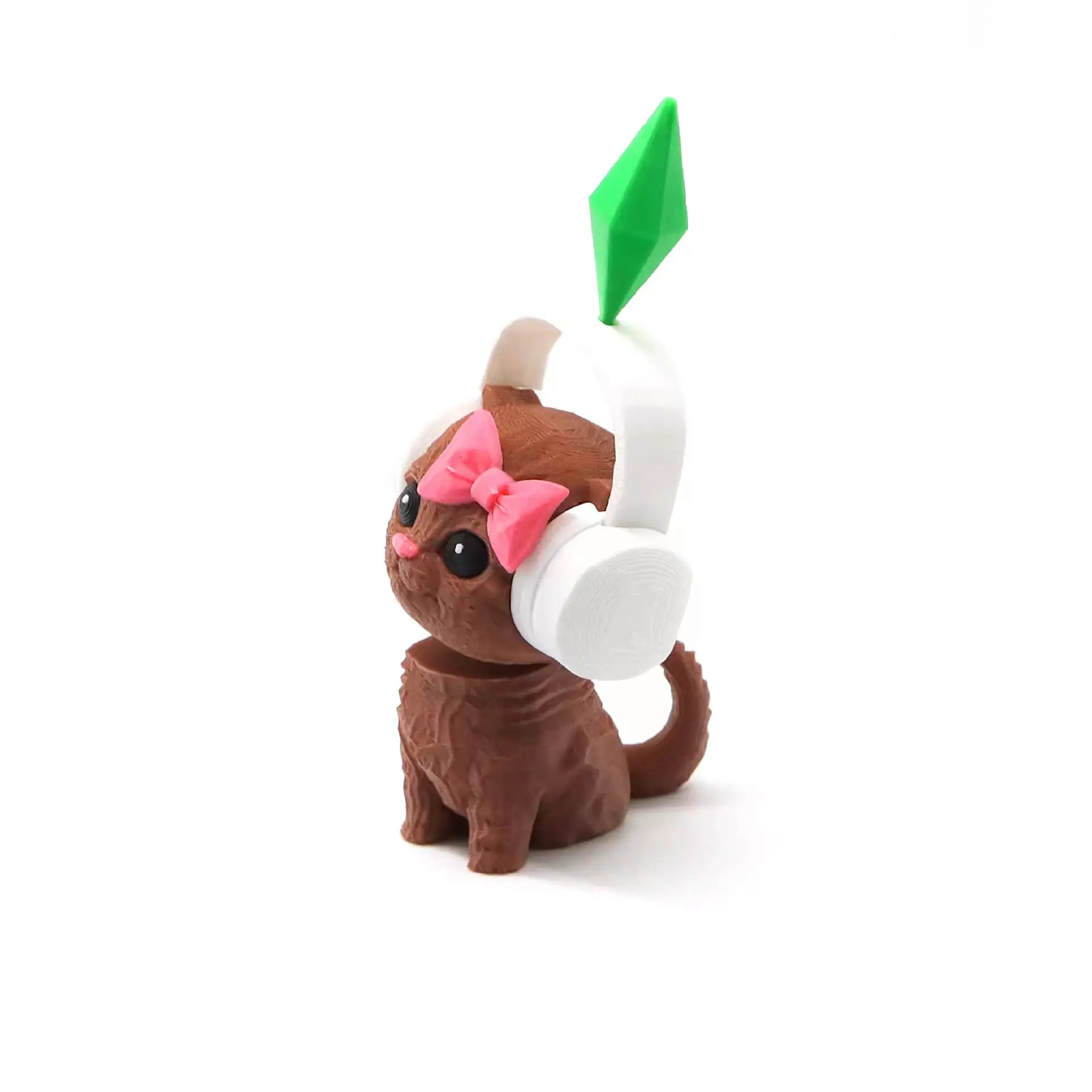 Headphone Wearing Sims Cat Bobblehead