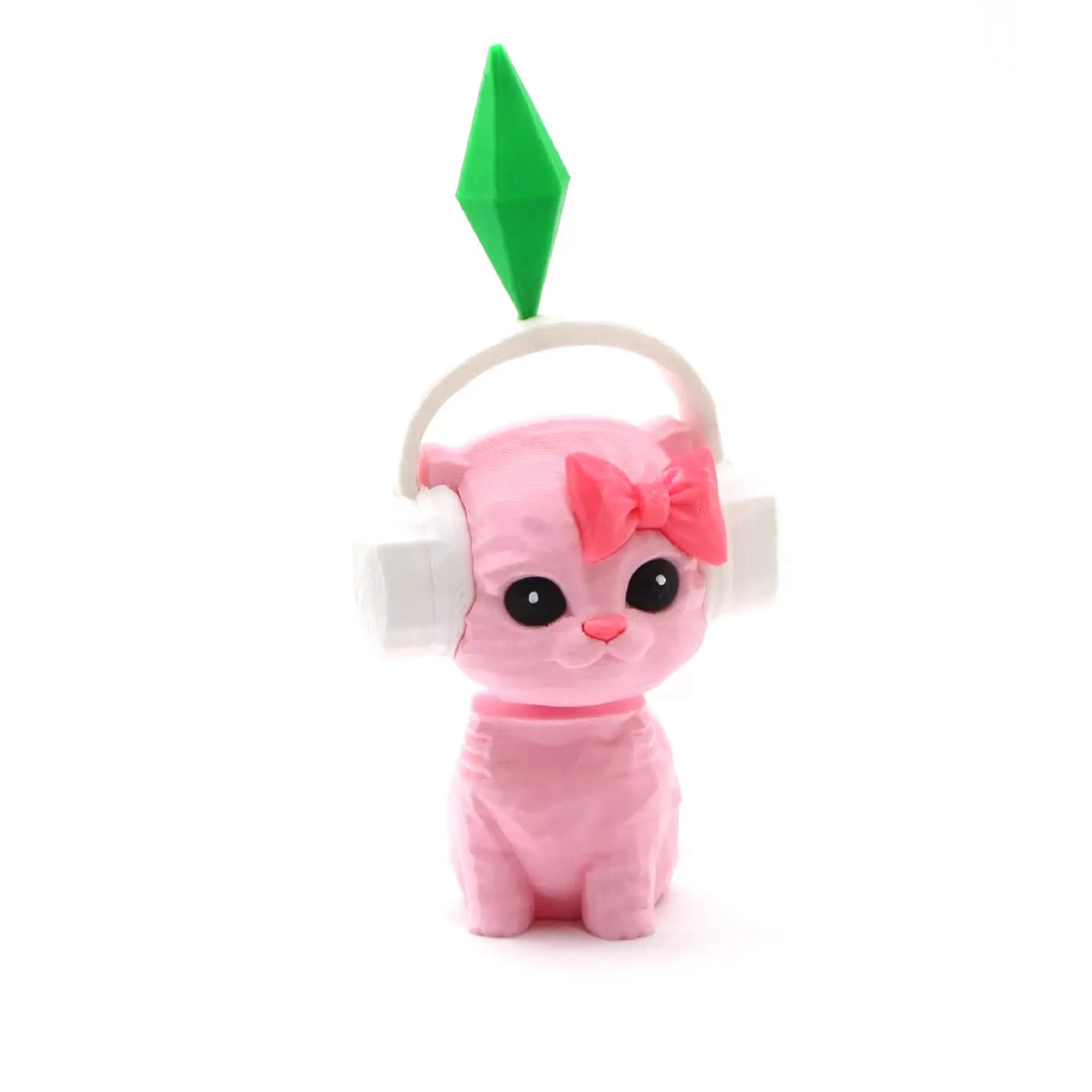 Headphone Wearing Sims Cat Bobblehead