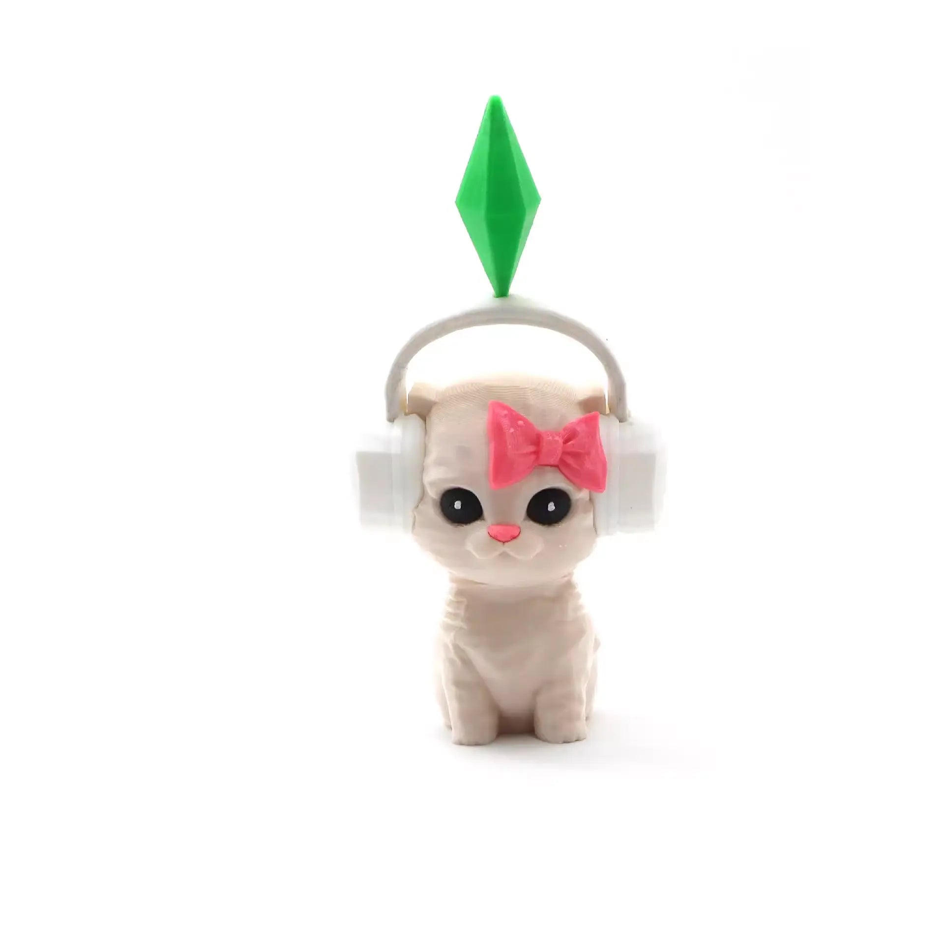 Headphone Wearing Sims Cat Bobblehead
